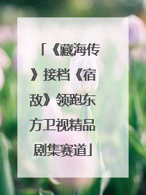 《藏海传》接档《宿敌》领跑东方卫视精品剧集赛道