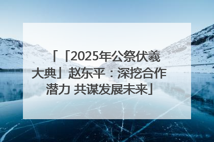 「2025年公祭伏羲大典」赵东平：深挖合作潜力 共谋发展未来