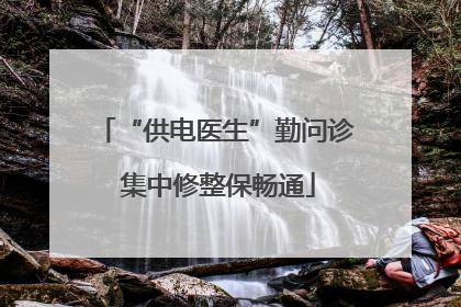 “供电医生”勤问诊 集中修整保畅通