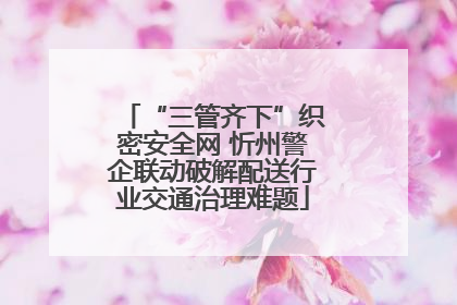 “三管齐下”织密安全网 忻州警企联动破解配送行业交通治理难题