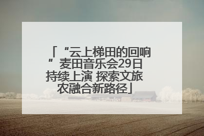 “云上梯田的回响”麦田音乐会29日持续上演 探索文旅农融合新路径