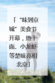 “味到京城”美食节开幕，热干面、小龙虾等楚味亮相北京