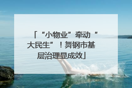 “小物业”牵动“大民生”！舞钢市基层治理显成效