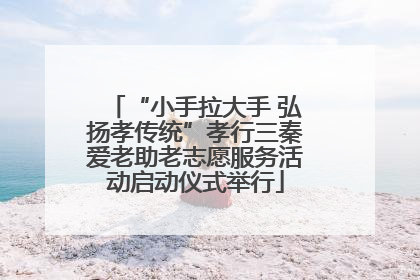 “小手拉大手 弘扬孝传统”孝行三秦爱老助老志愿服务活动启动仪式举行