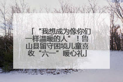 “我想成为像你们一样温暖的人”！鲁山县留守困境儿童喜收“六一”暖心礼