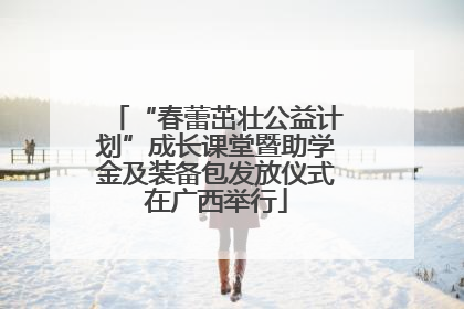 “春蕾茁壮公益计划”成长课堂暨助学金及装备包发放仪式在广西举行