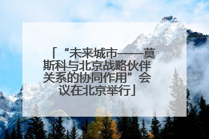 “未来城市——莫斯科与北京战略伙伴关系的协同作用”会议在北京举行
