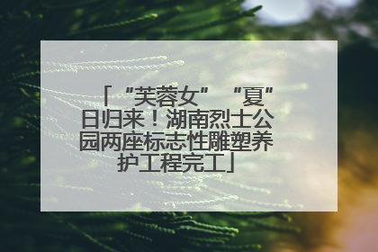 “芙蓉女”“夏”日归来！湖南烈士公园两座标志性雕塑养护工程完工
