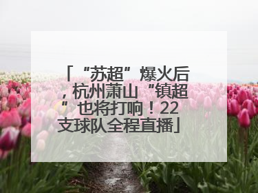 “苏超”爆火后，杭州萧山“镇超”也将打响！22支球队全程直播