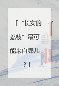 “长安的荔枝”最可能来自哪儿？