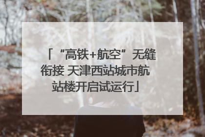“高铁+航空”无缝衔接 天津西站城市航站楼开启试运行