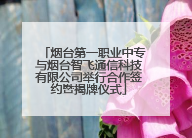 烟台第一职业中专与烟台智飞通信科技有限公司举行合作签约暨揭牌仪式