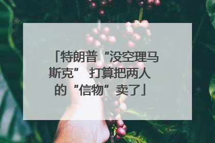 特朗普“没空理马斯克” 打算把两人的“信物”卖了