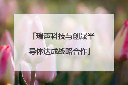 瑞声科技与创晟半导体达成战略合作