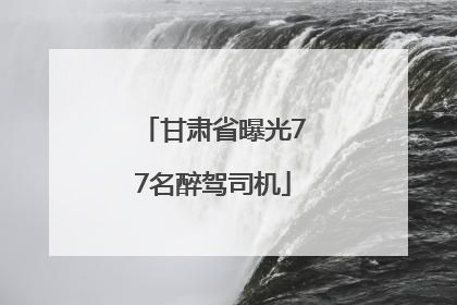 甘肃省曝光77名醉驾司机
