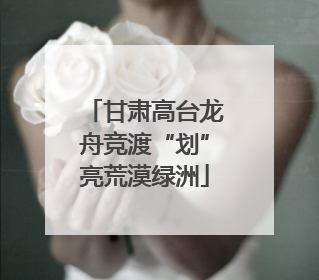 甘肃高台龙舟竞渡“划”亮荒漠绿洲