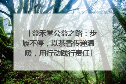 益禾堂公益之路：步履不停，以茶香传递温暖，用行动践行责任
