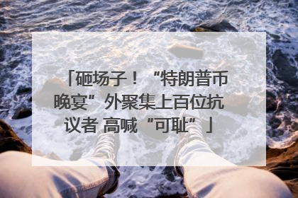 砸场子！“特朗普币晚宴”外聚集上百位抗议者 高喊“可耻”