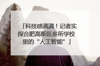 科技感满满！记者实探合肥高新区多所学校里的“人工智能”