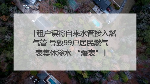 租户误将自来水管接入燃气管 导致99户居民燃气表集体渗水 “爆表”