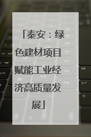 秦安：绿色建材项目赋能工业经济高质量发展