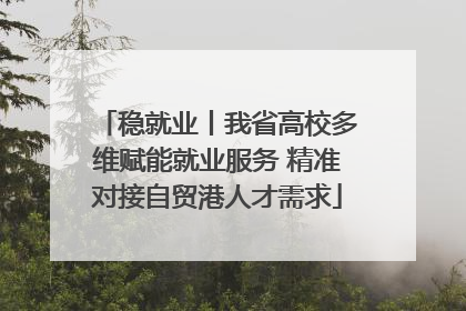 稳就业丨我省高校多维赋能就业服务 精准对接自贸港人才需求