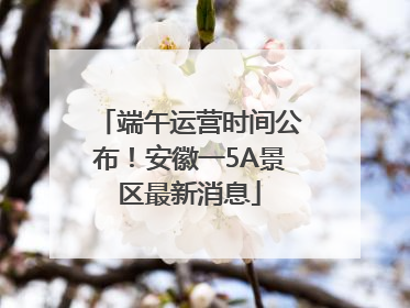 端午运营时间公布！安徽一5A景区最新消息