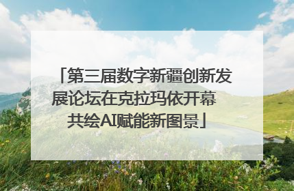 第三届数字新疆创新发展论坛在克拉玛依开幕 共绘AI赋能新图景