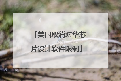 美国取消对华芯片设计软件限制