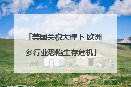 美国关税大棒下 欧洲多行业恐陷生存危机