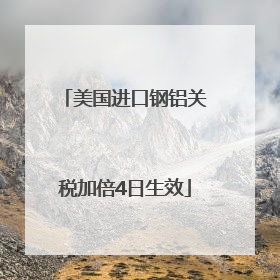 美国进口钢铝关税加倍4日生效