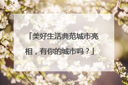 美好生活典范城市亮相，有你的城市吗？