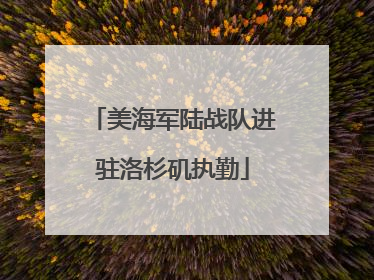 美海军陆战队进驻洛杉矶执勤