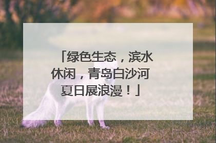 绿色生态，滨水休闲，青岛白沙河夏日展浪漫！