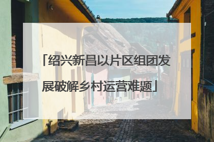 绍兴新昌以片区组团发展破解乡村运营难题