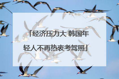 经济压力大 韩国年轻人不再热衷考驾照