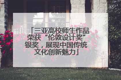 三亚高校师生作品荣获“伦敦设计奖”银奖，展现中国传统文化创新魅力