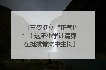 三姿挺立“正气竹”！这所小学让清廉在挺拔脊梁中生长