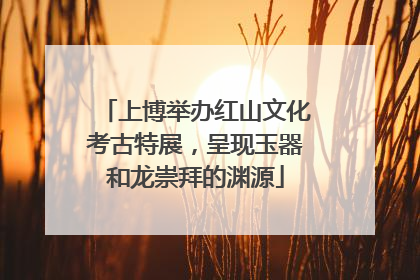 上博举办红山文化考古特展，呈现玉器和龙崇拜的渊源