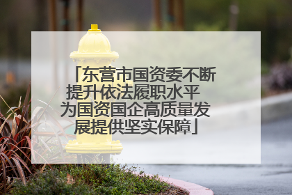 东营市国资委不断提升依法履职水平 为国资国企高质量发展提供坚实保障