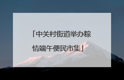中关村街道举办粽情端午便民市集
