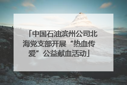 中国石油滨州公司北海党支部开展“热血传爱”公益献血活动