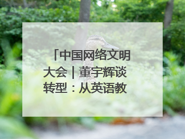 中国网络文明大会｜董宇辉谈转型：从英语教师到互联网的“秦腔”之路