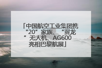 中国航空工业集团携“20”家族、“翼龙”无人机、AG600亮相巴黎航展