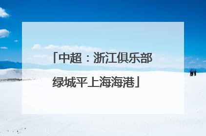 中超：浙江俱乐部绿城平上海海港