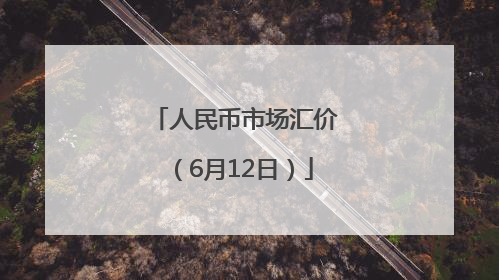 人民币市场汇价（6月12日）