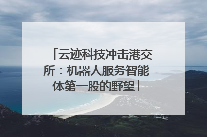 云迹科技冲击港交所：机器人服务智能体第一股的野望