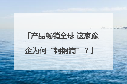 产品畅销全球 这家豫企为何“钢钢滴”？