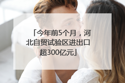 今年前5个月，河北自贸试验区进出口超300亿元