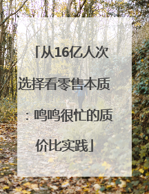 从16亿人次选择看零售本质：鸣鸣很忙的质价比实践